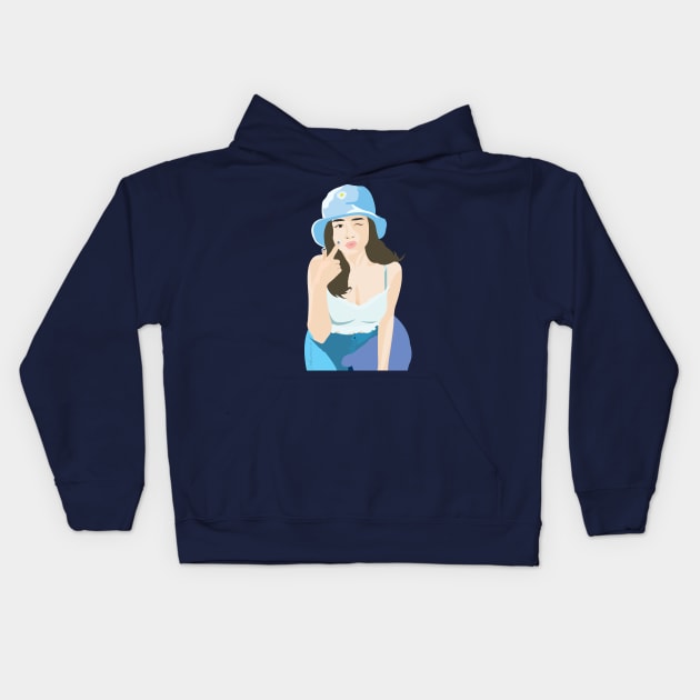 Pokimane Minimalist Kids Hoodie by Raizenyzer